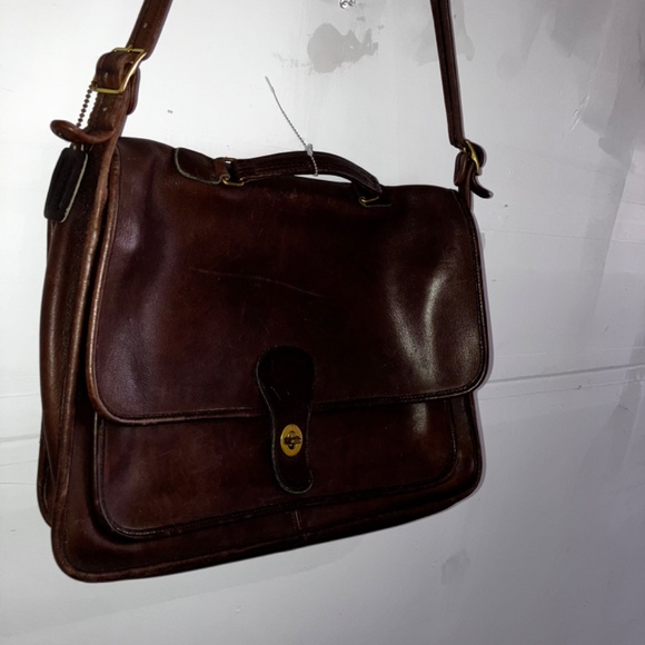 Vintage Coach 70s brown leather men’s bag - Picture 7 of 9
